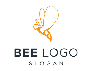 Logo design about Bee on a white background. created using the CorelDraw application.