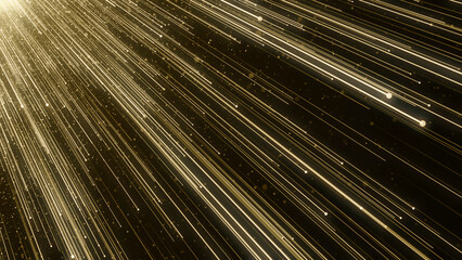 Obraz premium Particles gold event awards trailer titles cinematic concert openers end credit background