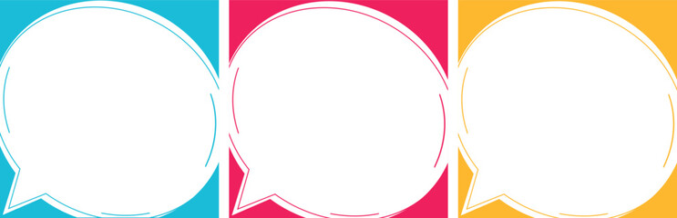 Obraz premium Customer review speech bubble quote template set. Speech bubbles with a copy space Feedback and communication concept. Vector illustration