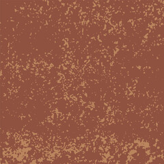 Red brown aged grainy messy metal template. Distress urban texture. Rough dirty scratched wall background. Old iron sheet with rust and bolts. Vector 
