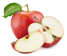 Red apple isolated on white background