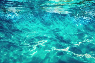 Fototapeta na wymiar crystal clear lake with a vibrant blue hue. Generative AI