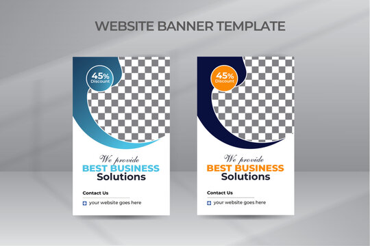 Modern Web Banner Ads Or Google Ads Template Premium Vector