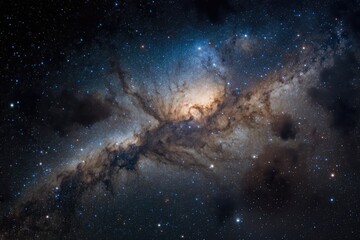 massive galaxy in the night sky. Generative AI