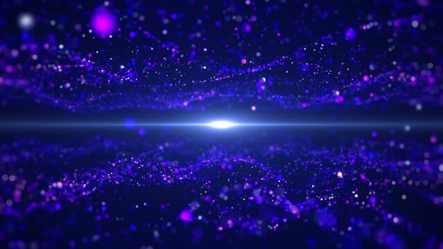 Particle background with particle light glittering, elegance and luxury style looped