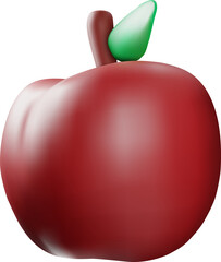 3d Red Apple Fruit