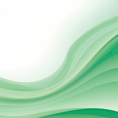 Abstract green wave wallpaper background.