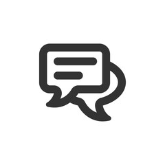 Chat speech bubble and dialog balloon line style vector icon