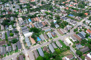 Aerial view of New Orleans suburb