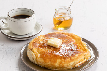 パンケーキとコーヒー　pancakes and tea