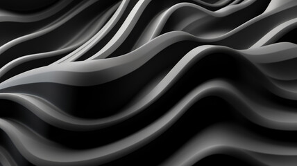 Soft abstract black background. Smooth dark waves backdrop