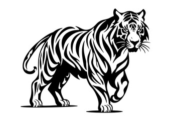 Tiger als Tribal Tattoo Kunst