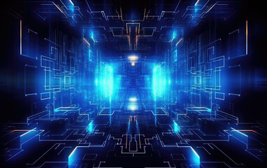 Fototapeta premium Hi-Tech Concept Digital Abstract Background