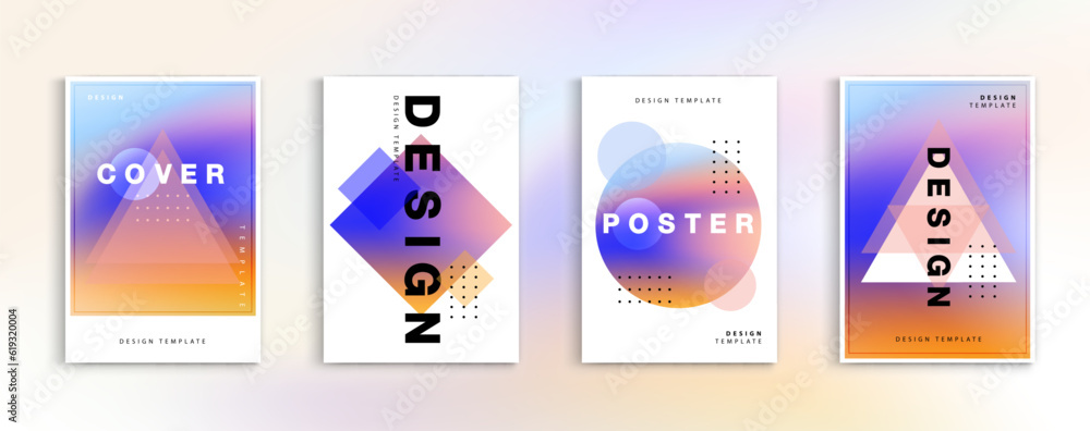 Poster dynamic geometric fluid shapes, dynamic, flowing and liquid. abstract backgrounds color gradient. ap