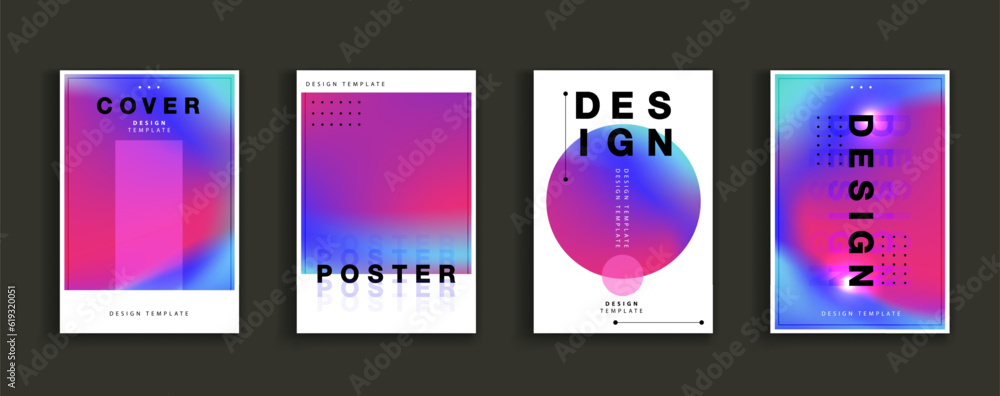 Poster dynamic geometric fluid shapes, dynamic, flowing and liquid. abstract backgrounds color gradient. ap