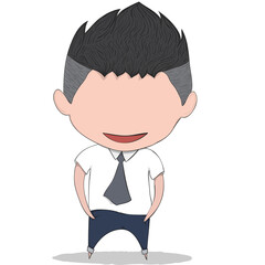 Happy face businessman business doodles 