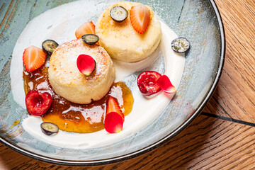 cream cheese pancakes with sour cream