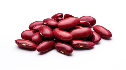 Singular Bean: A Captivating Isolation on White. Generative AI