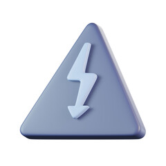 High Voltage Sign 3D Icon