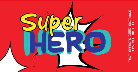 super hero effect text, editable