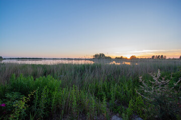 Obraz premium Evening mood on the beach of Ishoj, south of Copenhagen, denmark