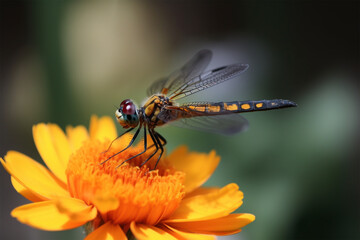 Fototapeta na wymiar a dragonfly on a flower