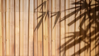 bamboo fence in light, A wooden bench in front of a window. natural, material, backgrounds, tree, AI generated