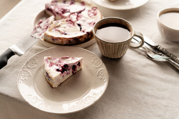 Coffee break with delicious cottage cheese casserole