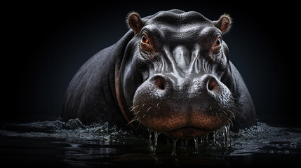 hippopotamus or hippo (Hippopotamus amphibius)