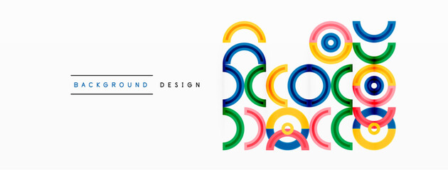 Colorful circle abstract background with vibrant and eye-catching design that incorporates a variety of different shades and hues creating a swirling, dynamic effect