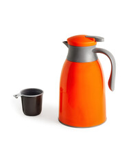 Thermos and plastic cup.