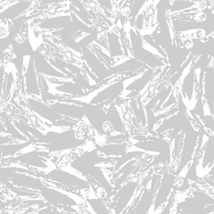 White spot wallpaper with droplets, smudges, stains and splashes. Dirty hand drawn ice pattern. Seamless texture. Glass with bubbles inside. Ink blot in grunge style. Vector background