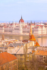 Budapest, Hungary cityscape with Parliament