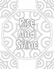 Inspiring Quotes Coloring Pages, Mandala Coloring Pages for Personal Growth for Kids and Adults
