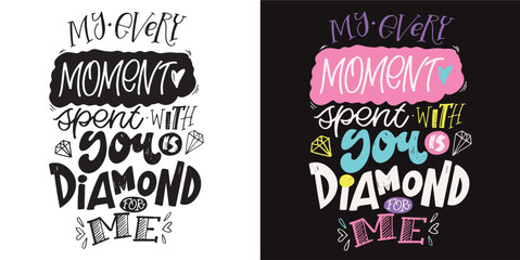 Cute hand drawn doodle lettering . T-shirt design, mug print, tee design, lettering art.