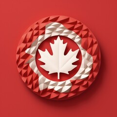 Obraz premium Crafting Canada 3D Paper Cut Artwork Celebrating Canada Day.