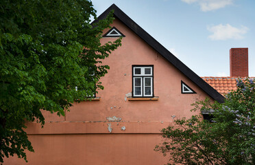 Fototapeta na wymiar Roof of old house.