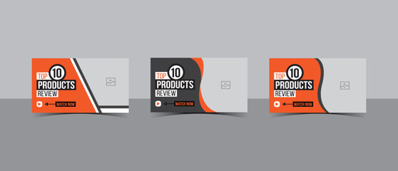 Attractive Product Review Thumbnail Design and Web Banner Template
