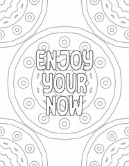 Positive Vibes Coloring sheet , Mandala Coloring Pages for Self-acceptance for Kids and Adults