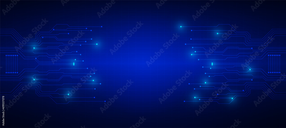 Aufkleber technology background with hi-tech digital data