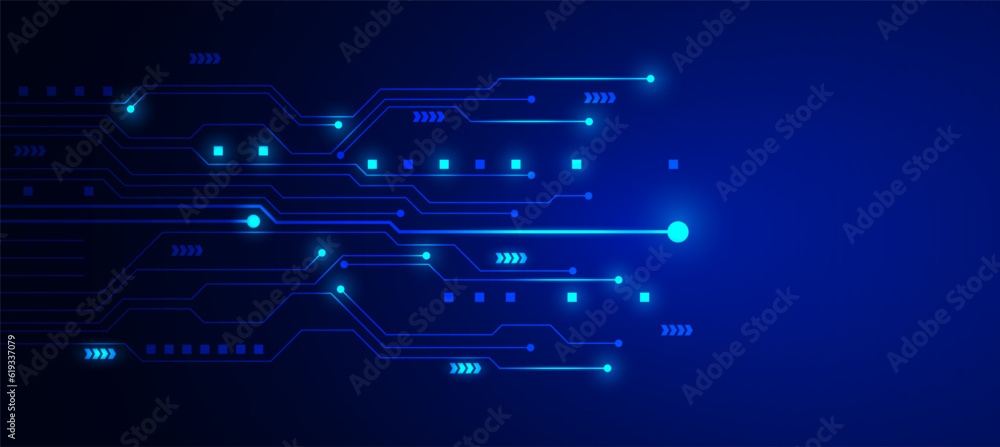 Poster technology background with hi-tech digital data