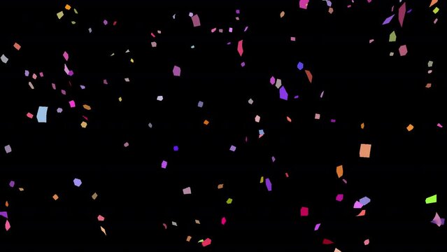 Beautiful Falling Confetti elements with alpha channel