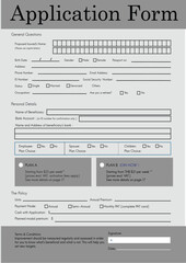 Application form . Claim form, paperwork concepts. Flat design. Vector illustration