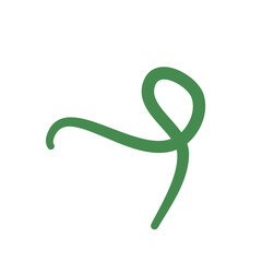 Obraz premium Green Curved Lines