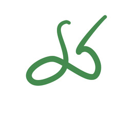 Obraz premium Green Curved Lines
