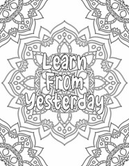 Growth Mindset Coloring Pages, Mandala Coloring Pages for Personal Growth for Kids and Adults