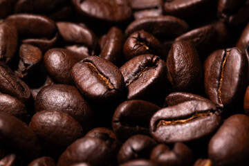 Close Up of Roasted Coffee Beans