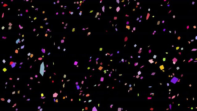 Falling Confetti elements with alpha channel