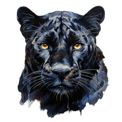 black panther portrait, animals concept