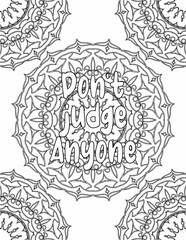 Naklejka premium Printable Growth Mindset Coloring Pages, Mandala Coloring sheet for Mindfulness and Relaxation for Kids and Adults